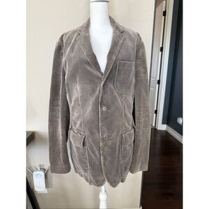 Polo Ralph Lauren Men’s Corduroy Blazer Sport Coat Brown 44L Patch Pockets